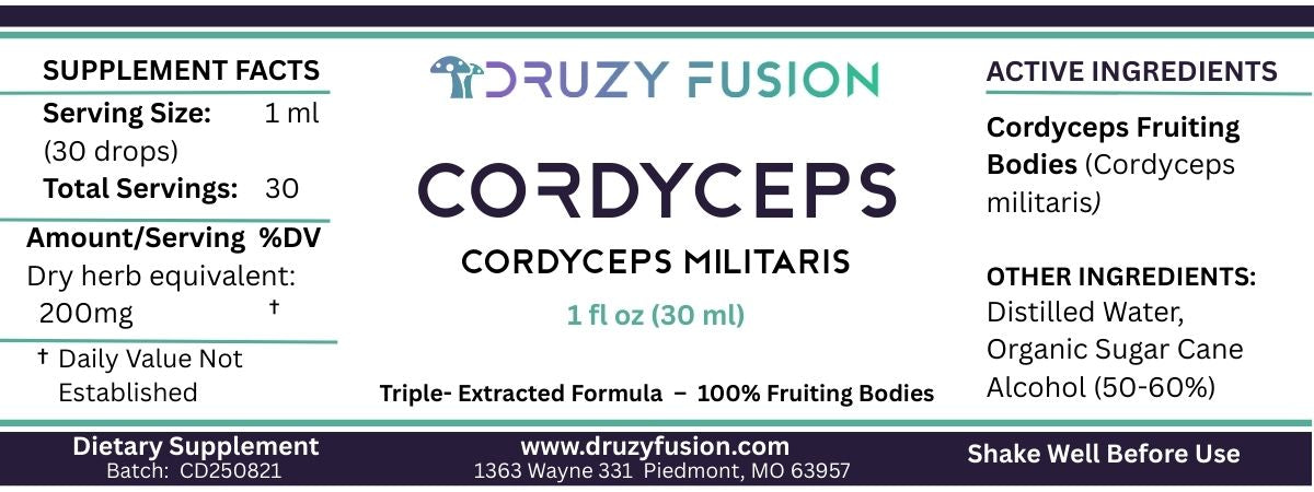Cordyceps Mushroom Support for Natural Energy